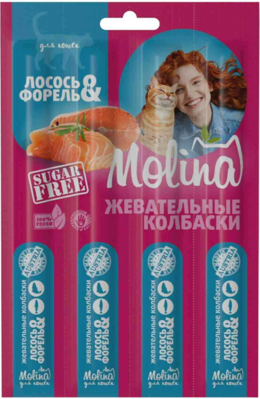 Жевательные колбаски для кошек  Molina