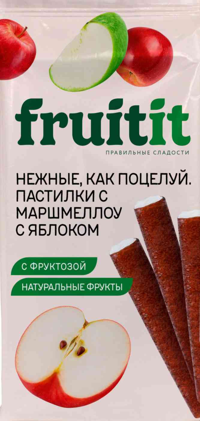 Пастилки Fruit It маршмеллоу-яблоко