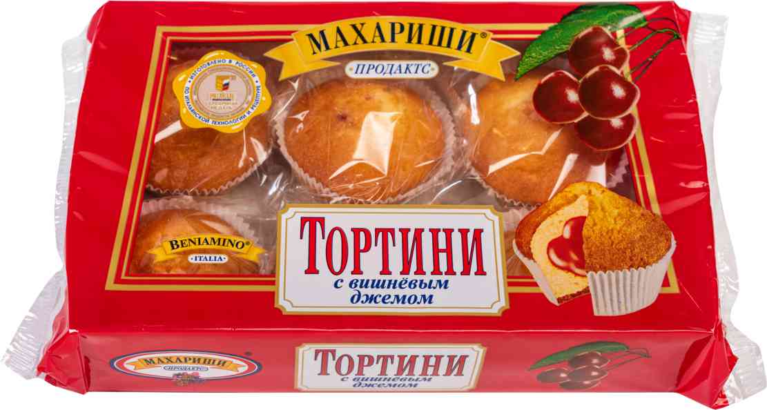 Изделия хлебобулочные сдобные Махариши продактс с вишневым джемом