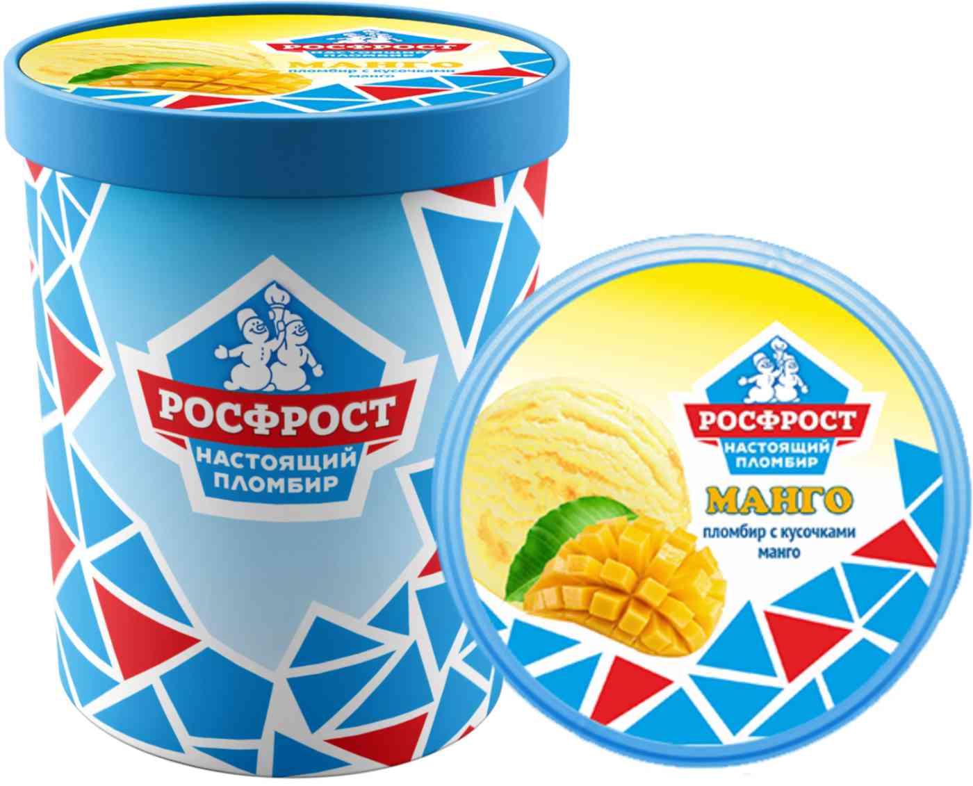 

Мороженое Настоящий пломбир с кусочками манго