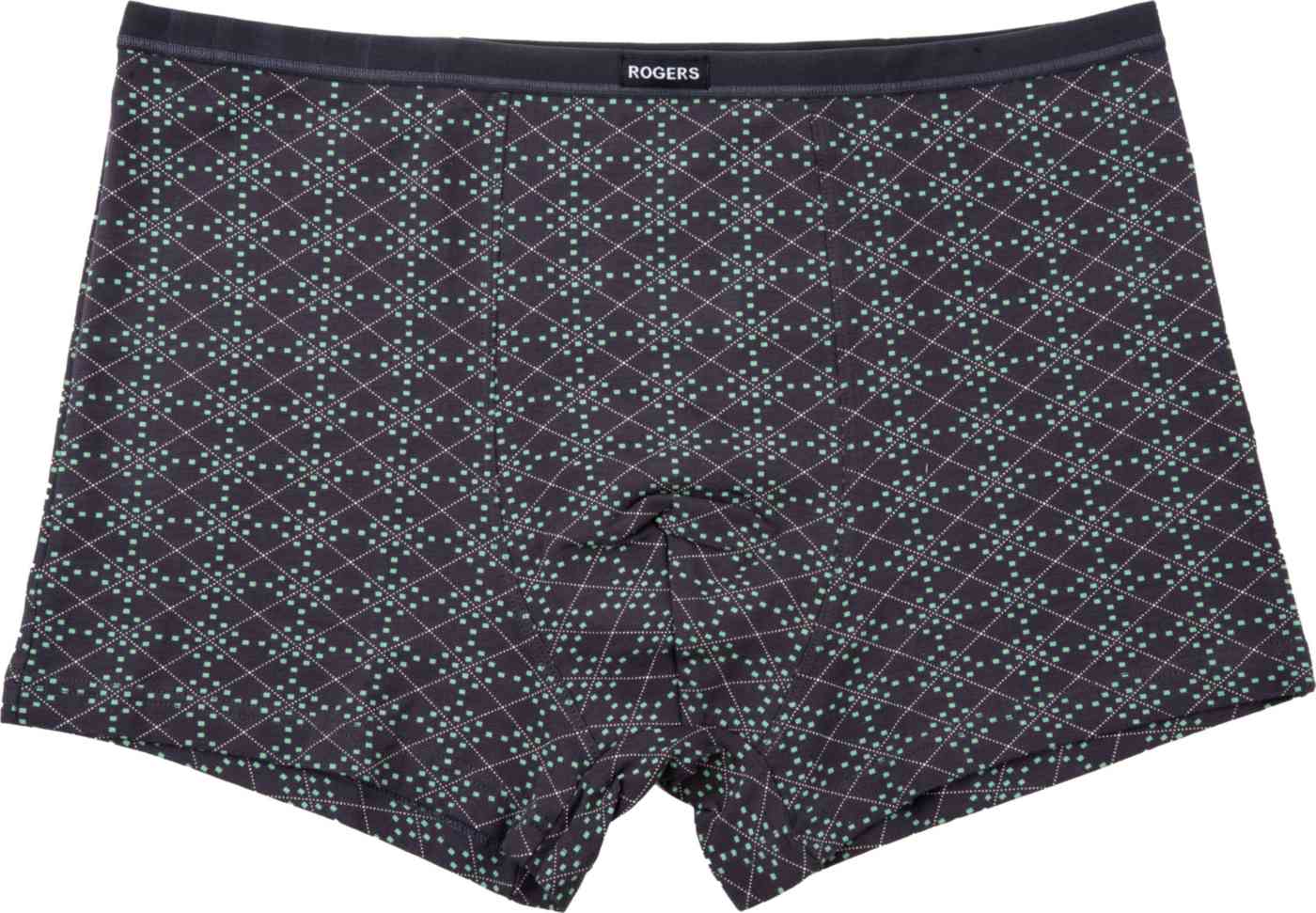 

Трусы-шорты мужские Rogers Ромбы и точки цвет: темно-серый/бледно-зеленый