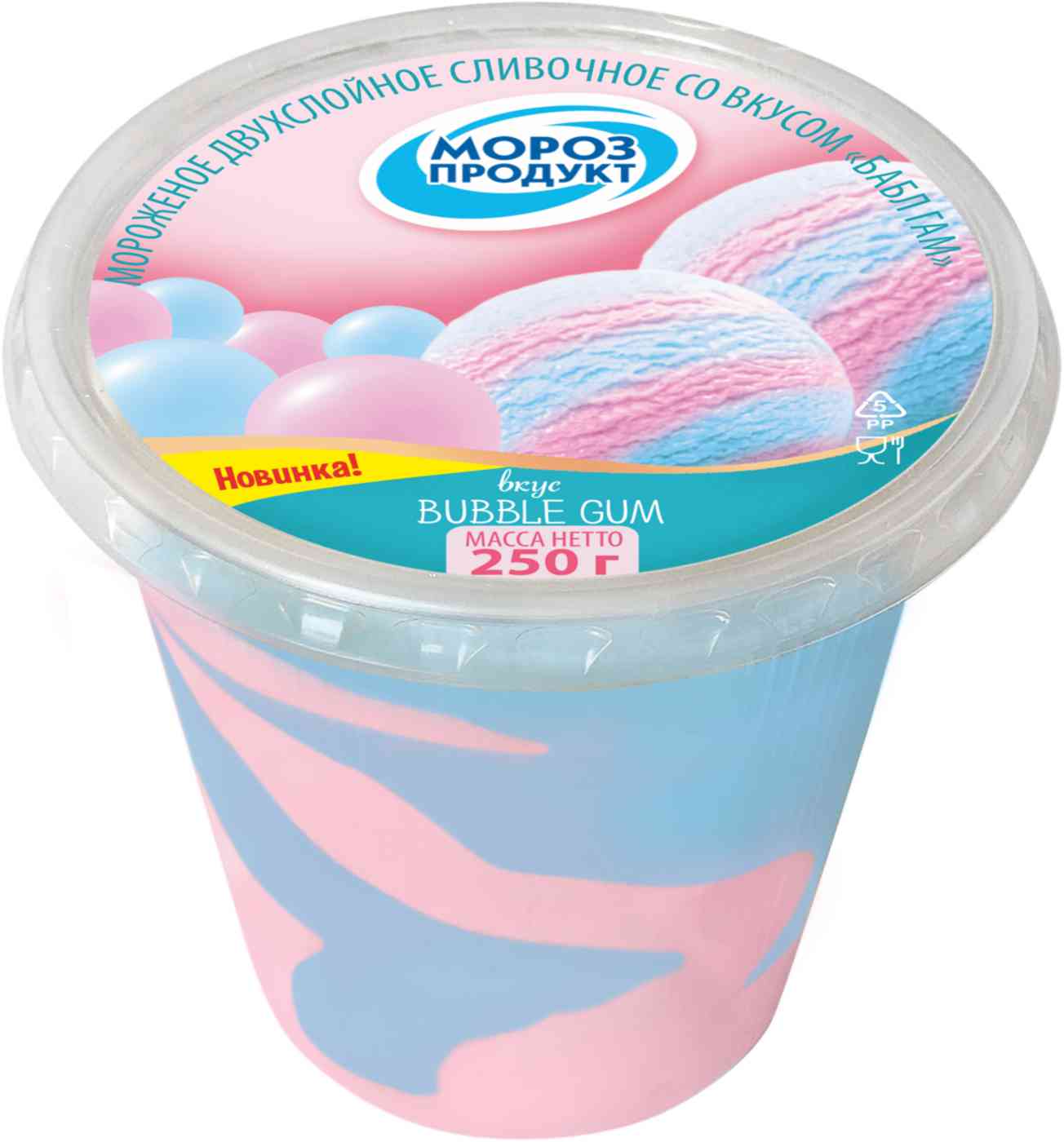 Мороженое двухслойное Морозпродукт Bubble Gum