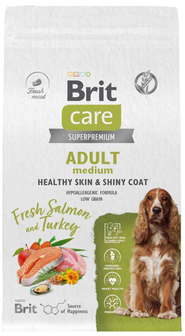

Сухой корм для собак средних пород Brit Care Superpremium лосось-индейка
