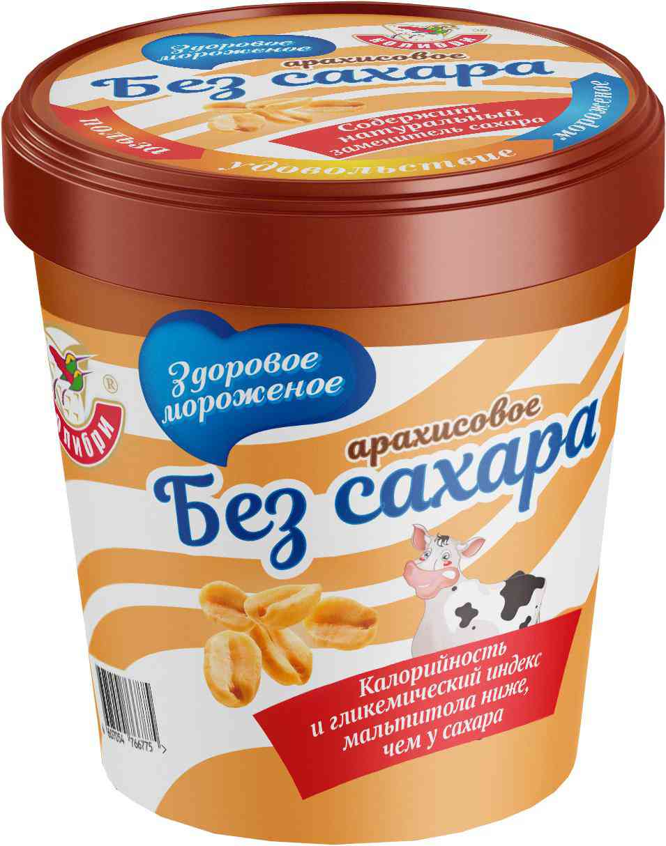 

Мороженое без сахара Колибри Здоровое мороженое арахисовое