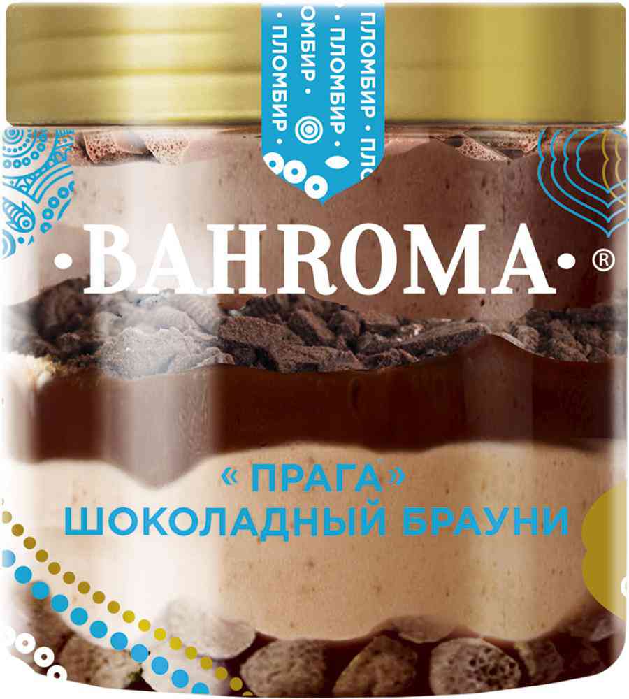 Мороженое пломбир Bahroma Прага - шоколадный брауни