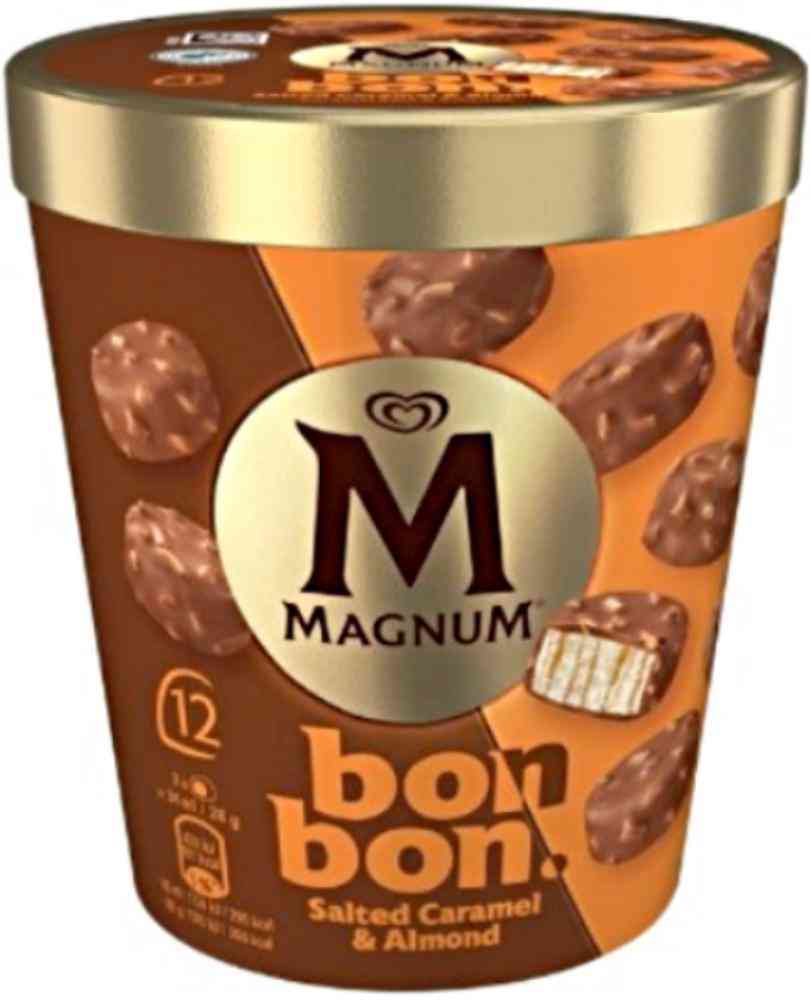 Мороженое сливочное Magnum BonBon с солёной карамелью и миндалём
