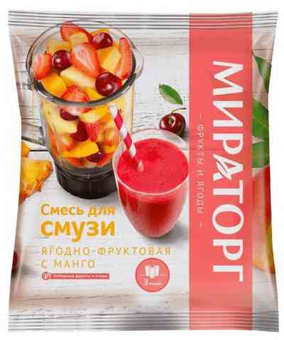 Смесь ягодно-фруктовая для смузи Мираторг с манго