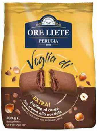 Какао-печенье Ore Liete с кремом из фундука и какао