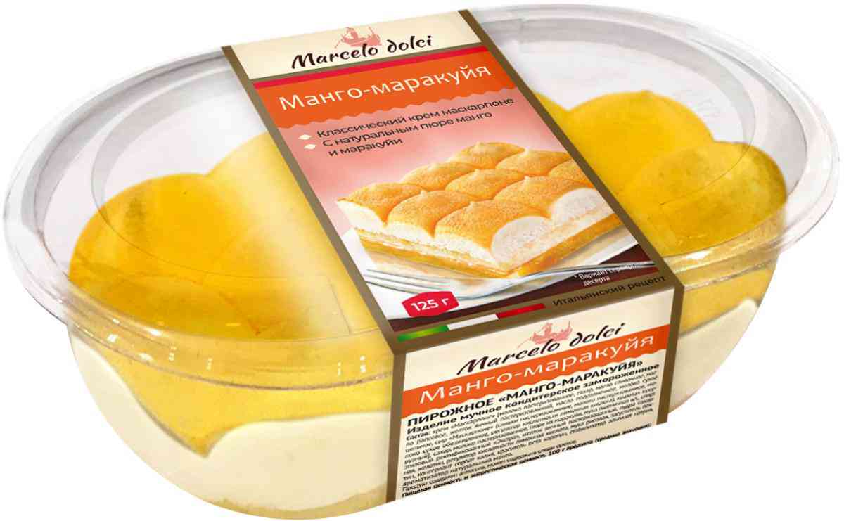 Пирожное Манго-маракуйя Marcelo Dolci