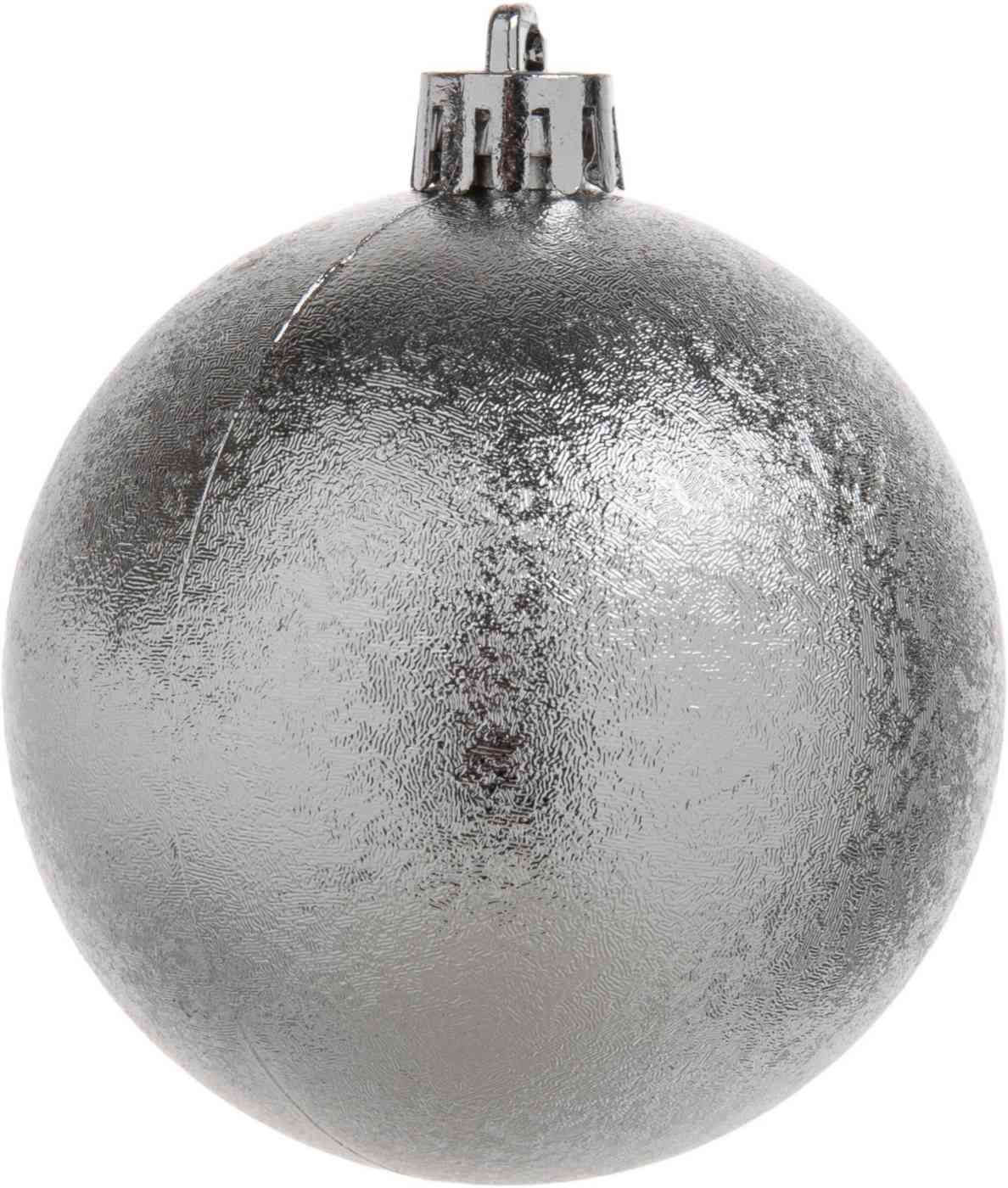 

Ёлочное украшение Шар серебристый с блёстками