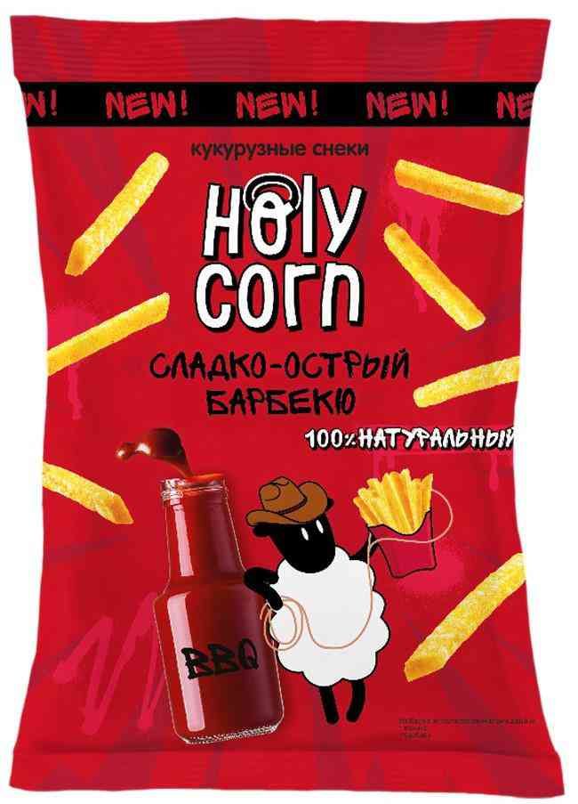 Снеки кукурузные Holy Corn сладко-острый барбекю