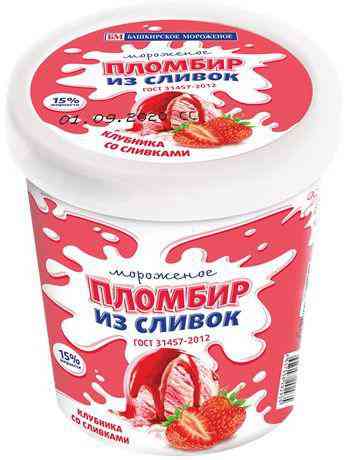 

Мороженое двухслойное Башкирский пломбир из сливок