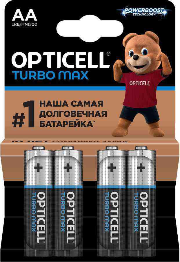

Батарейки алкалиновые Opticell Turbo MAX LR6 AA