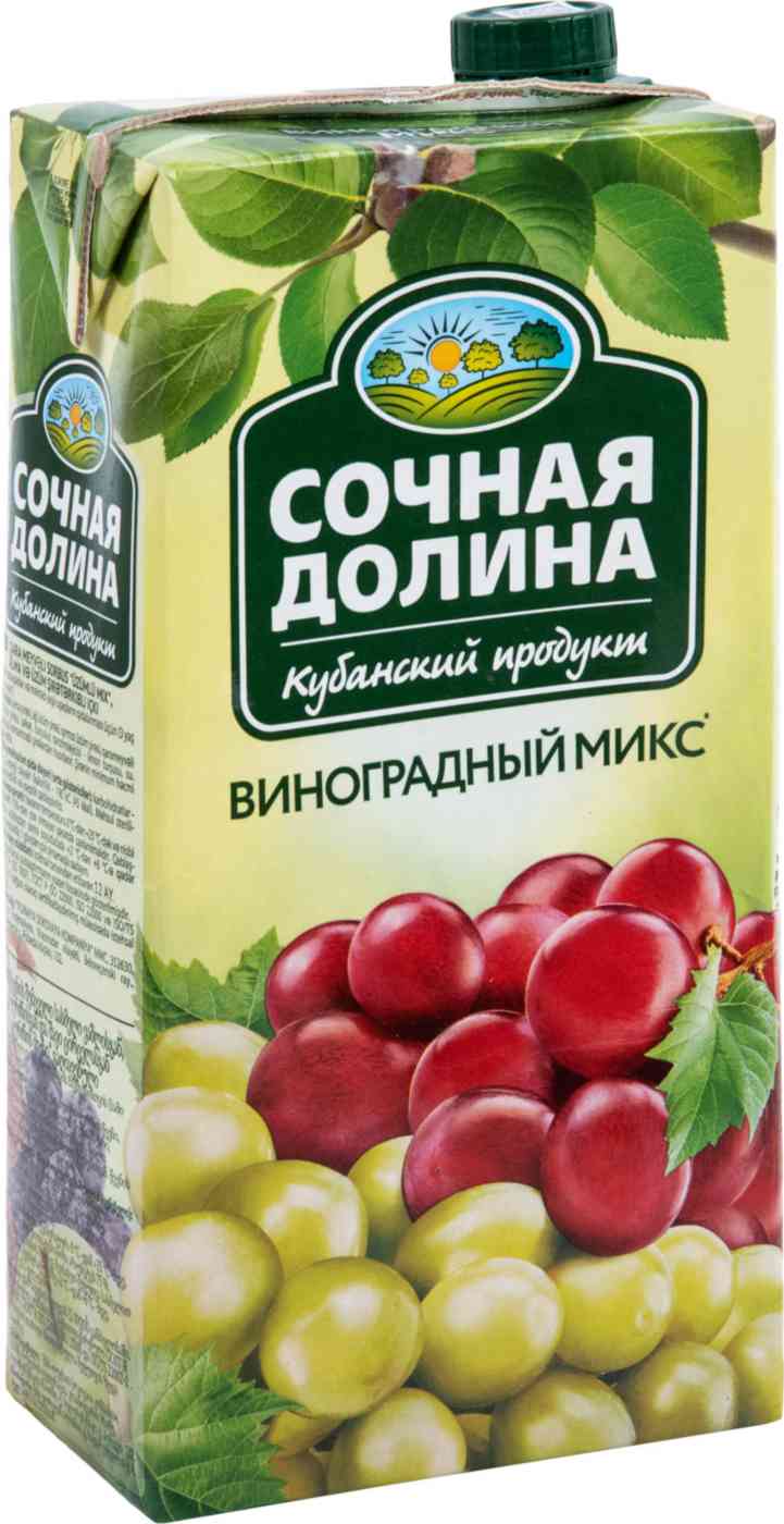 

Напиток сокосодержащий Сочная долина