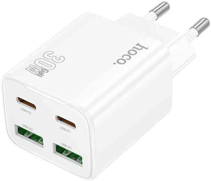 

Зарядное устройство сетевое Hoco N56 Fundador, 2xUSB-USB-TypeC