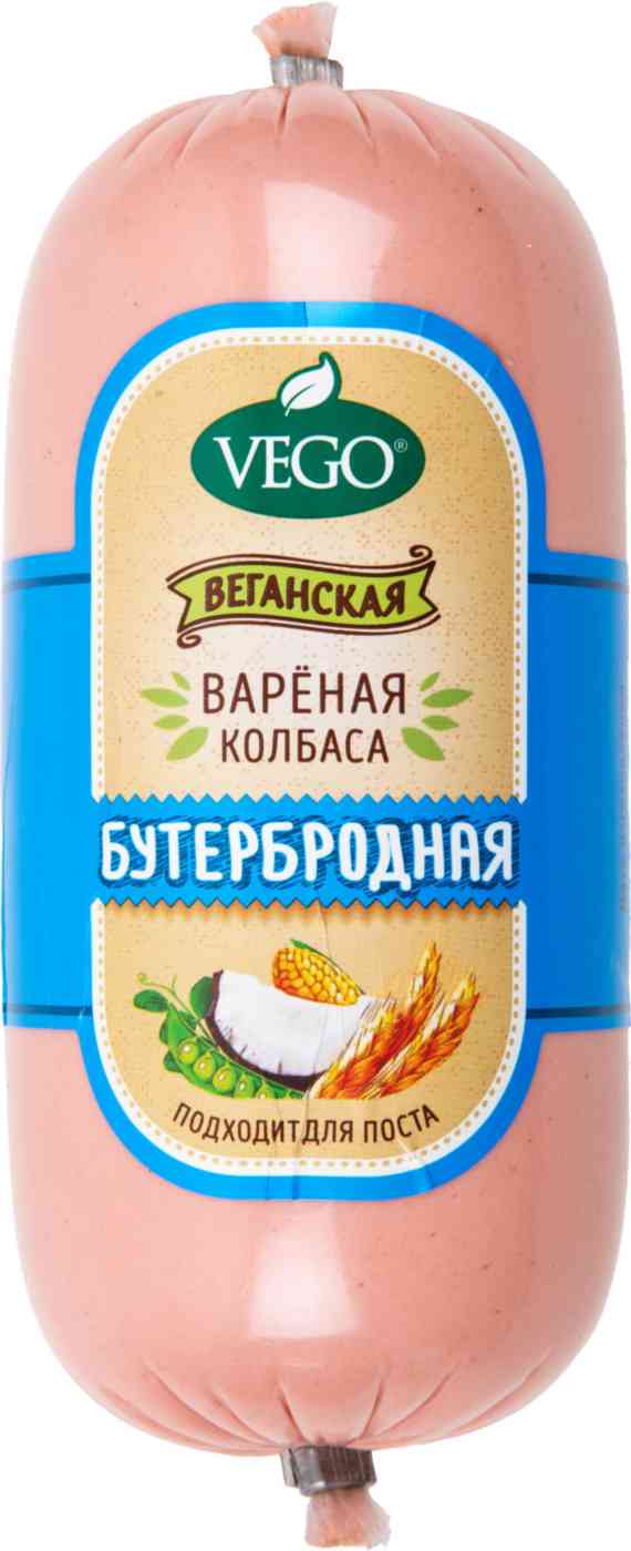 

Продукт растительный Vego варёная колбаса Бутербродная