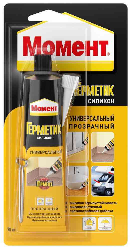 

Герметик силиконовый Момент прозрачный