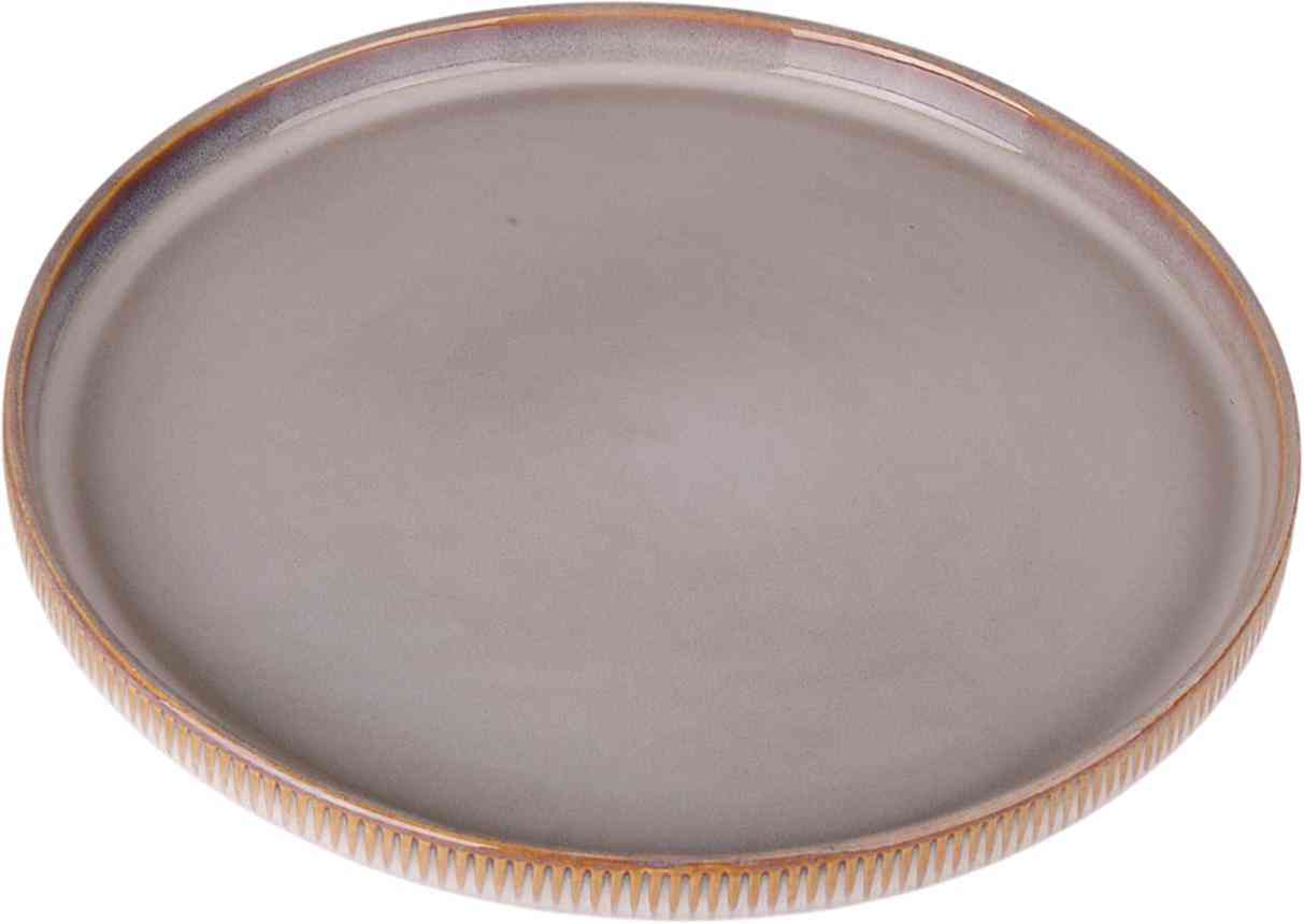 

Тарелка обеденная керамическая Verge цвет бежевый