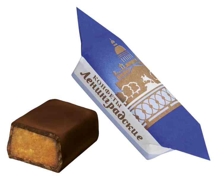 Конфеты глазированные Фабрика имени Крупской Ленинградские с молочными корпусами