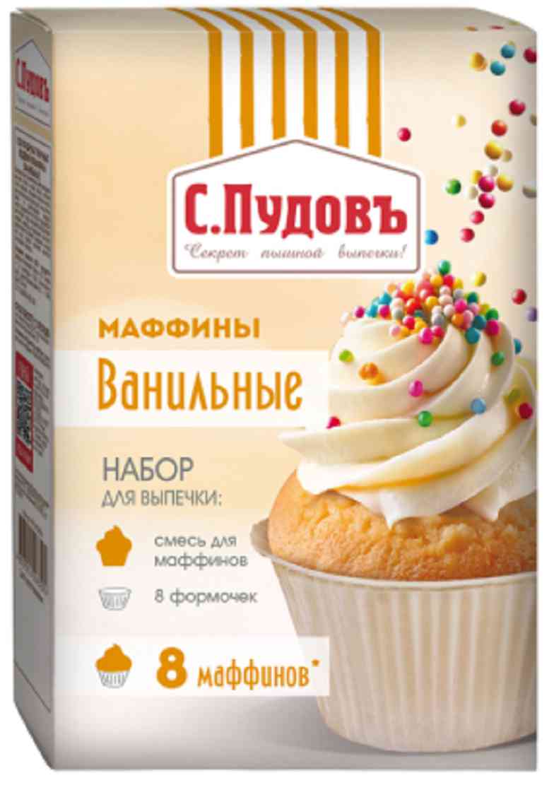 

Готовая смесь С. Пудовъ Маффины ванильные