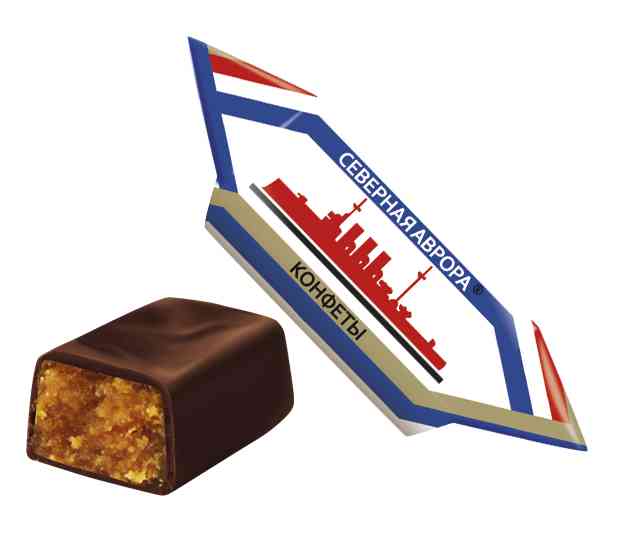 Конфеты глазированные Фабрика имени Крупской Северная Аврора с молочными корпусами