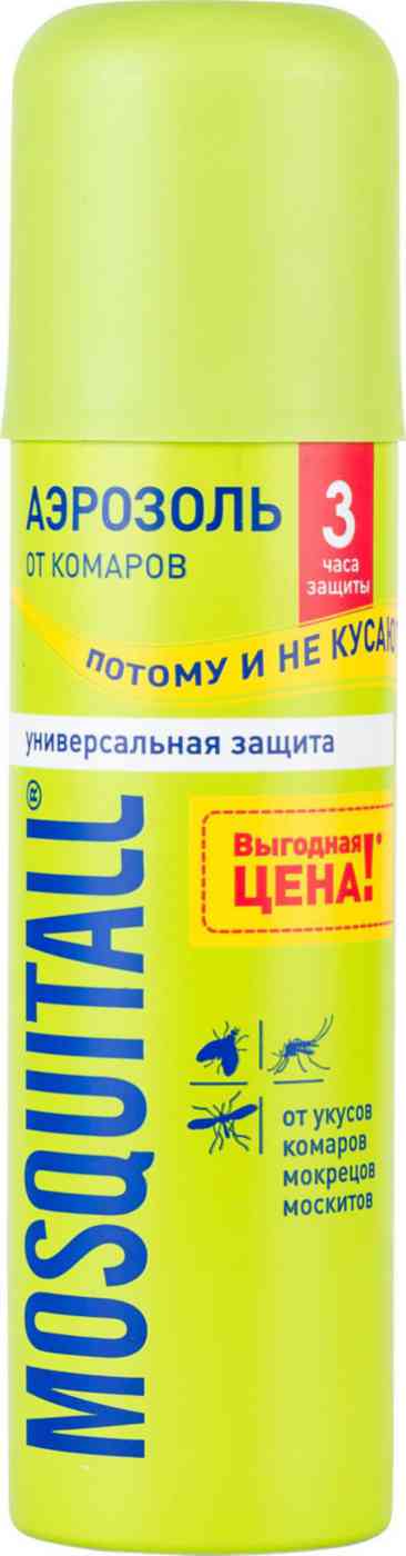 

Аэрозоль от комаров Mosquitall