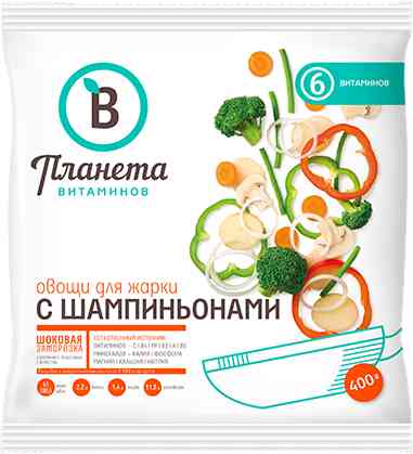 Овощи для жарки Планета Витаминов с шампиньонами
