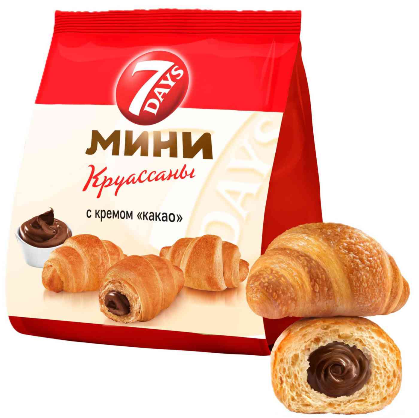 Круассаны 7 Days мини с кремом какао
