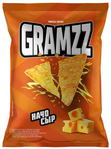 Чипсы кукурузные Gramzz со вкусом Cыр Начо