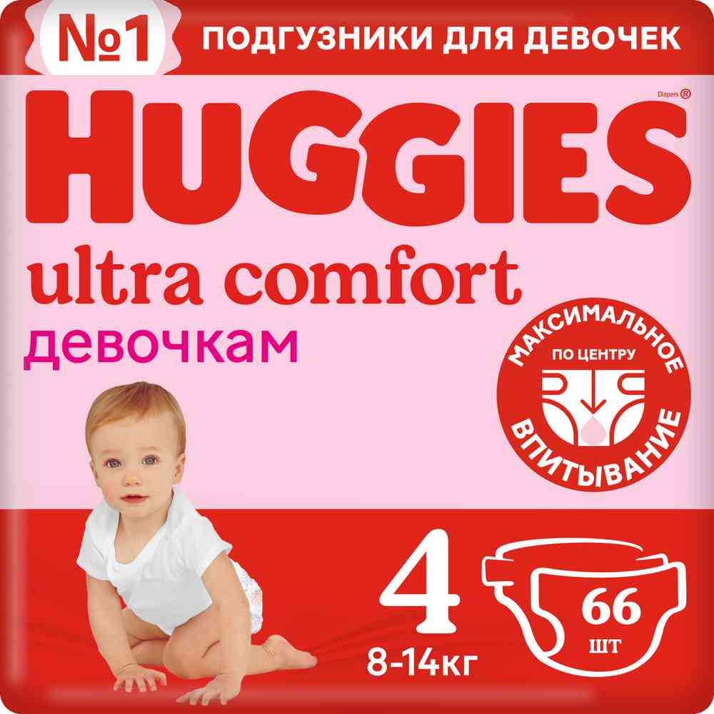 

Подгузники для девочек Huggies