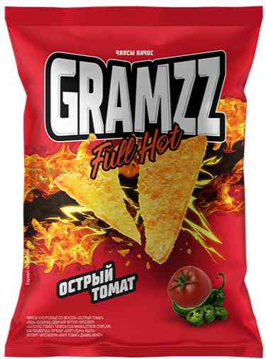 Чипсы кукурузные Gramzz со вкусом Острый томат