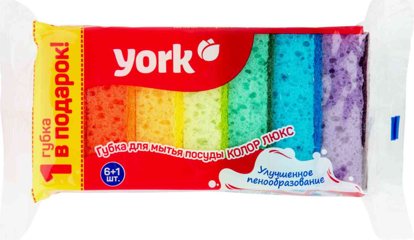 Губка для мытья посуды  York