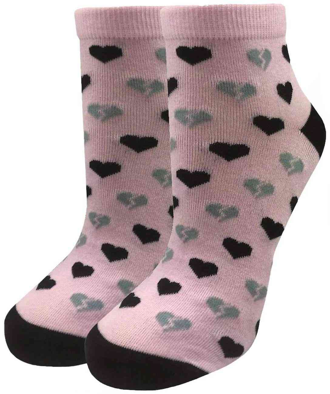 

Носки женские сердца, цвет розовый