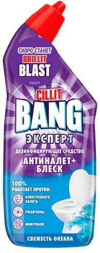 

Дезинфицирующее средство Cillit Bang Эксперт Антиналет + Блеск свежесть океана