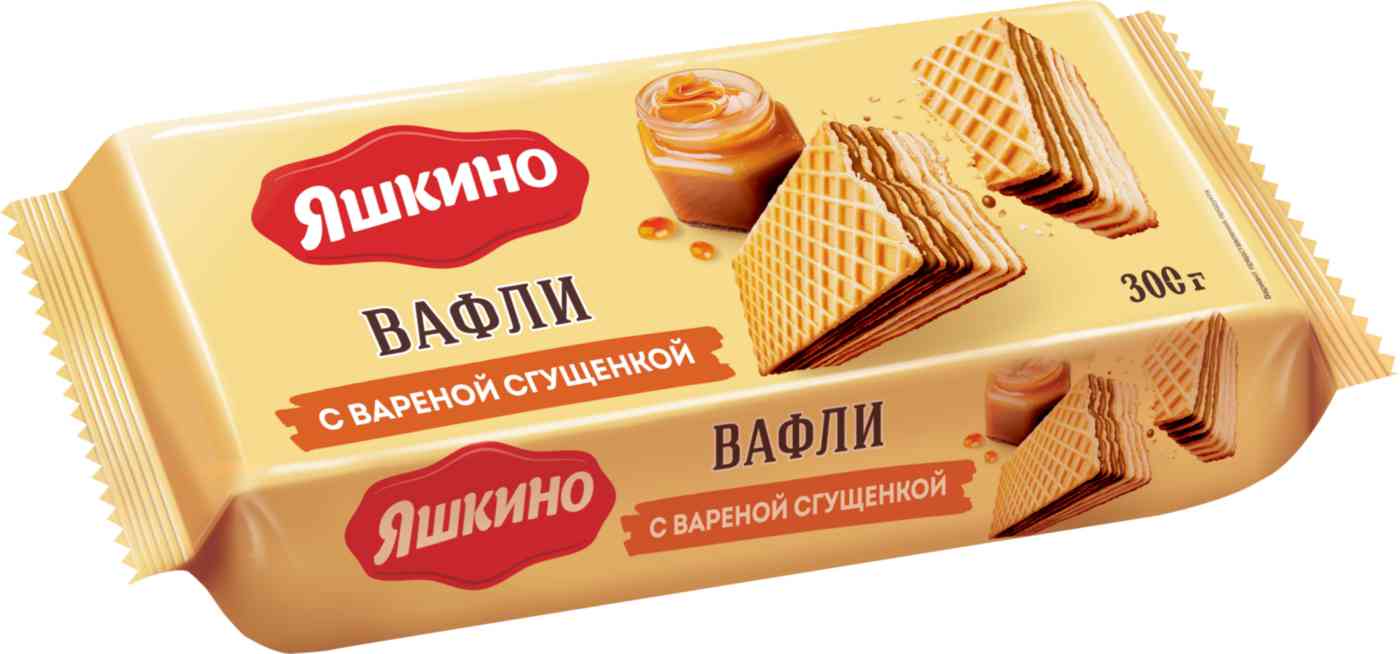 Вафли Яшкино с вареной сгущенкой