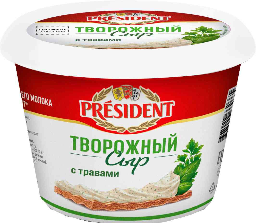 Сыр творожный President 111₽