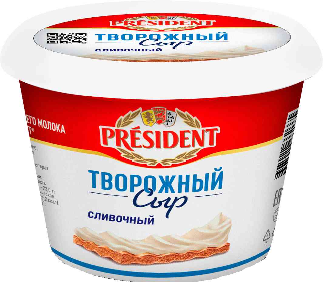 Сыр творожный President 116₽