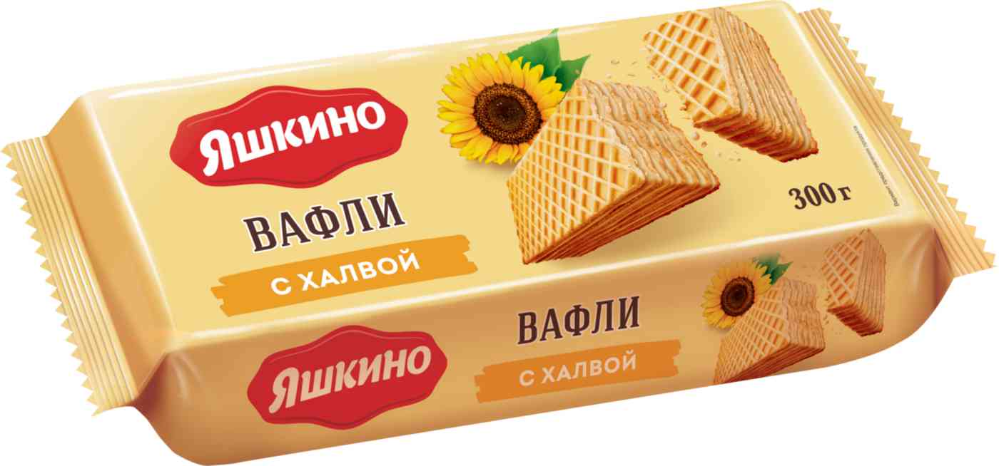 Вафли Яшкино с халвой