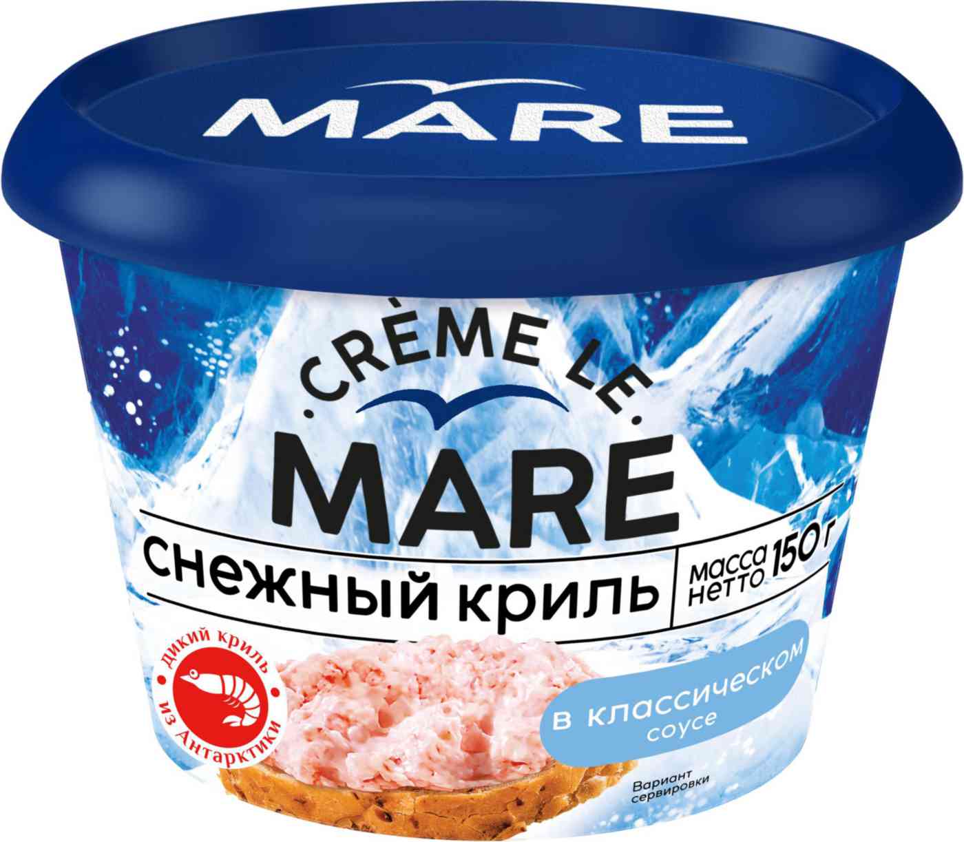 Паста Снежный криль в классическом соусе Балтийский берег Creme le Mare