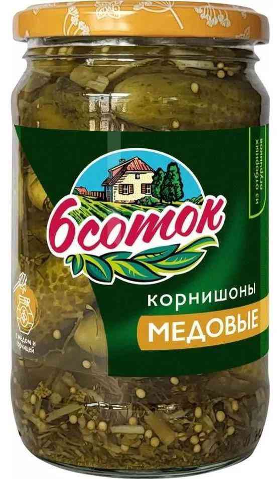 

Корнишоны 6 соток медовые