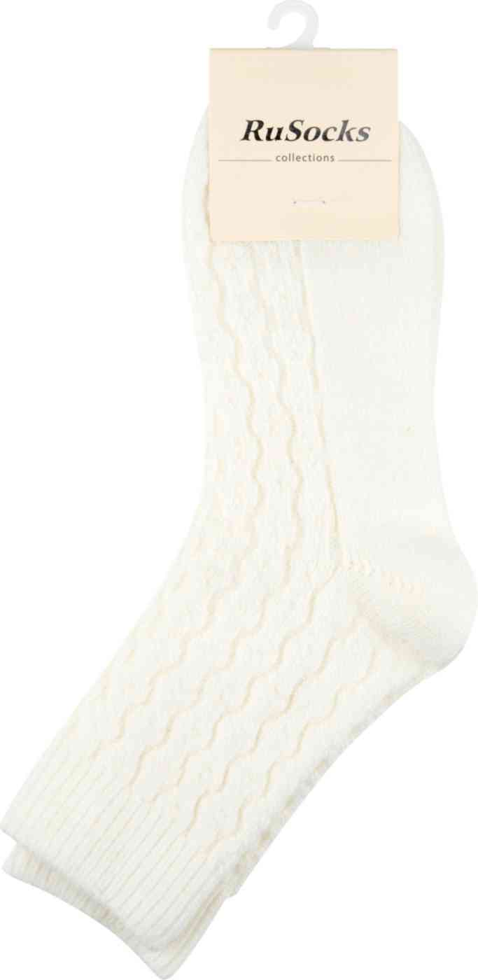 Носки женские RuSocks с узором Восьмёрки цвет: молочный светлый