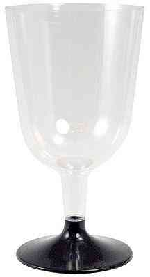 

Бокалы для вина с черной ножкой 200мл