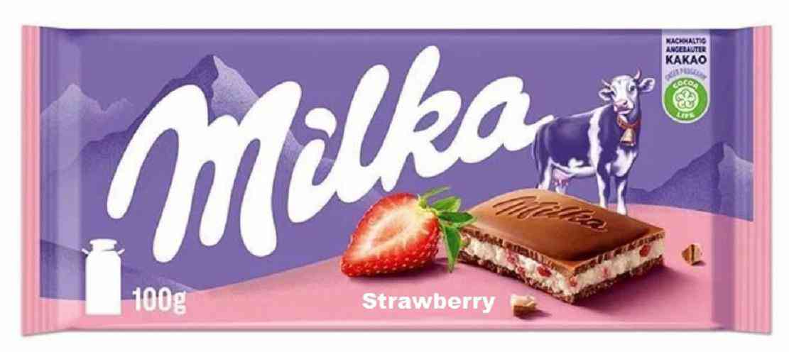 Шоколад молочный Milka Strawberry