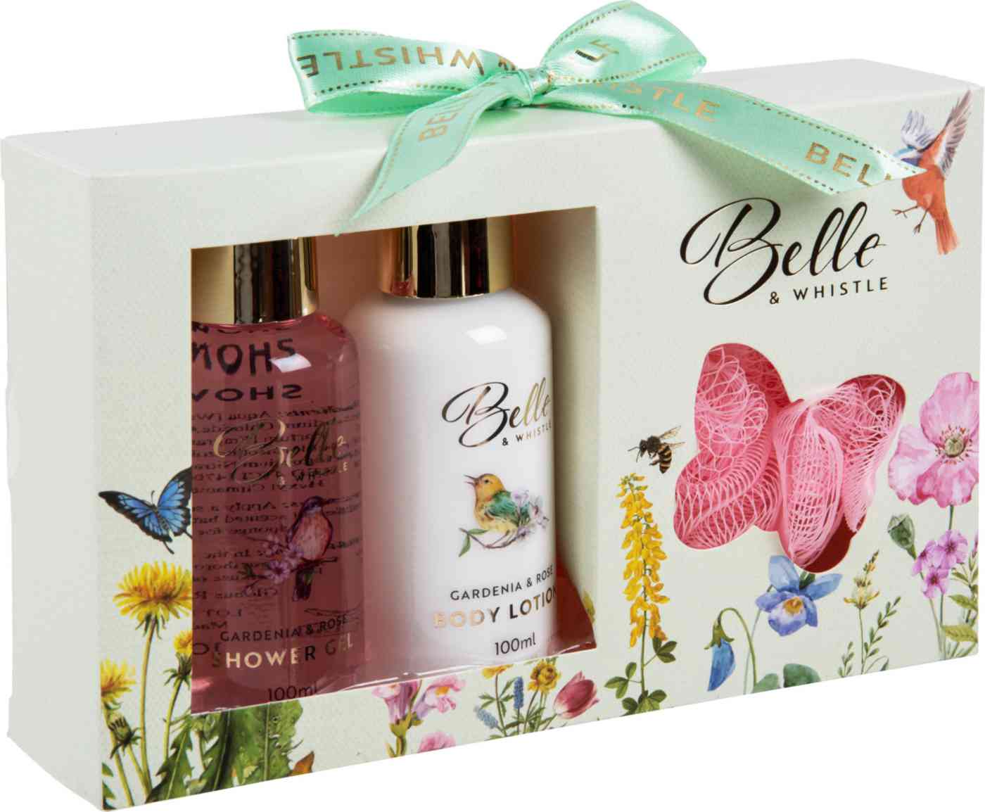 

Подарочный набор Belle & Whistle Гардения и роза (гель для душа, лосьон для тела, мочалка)