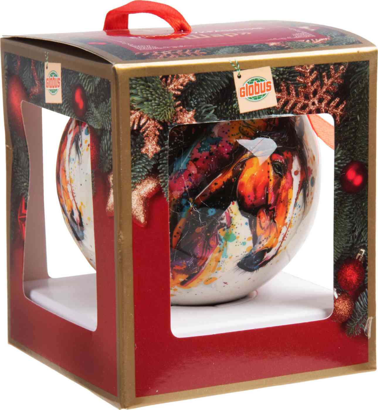 

Ёлочное украшение Шар Лошадь