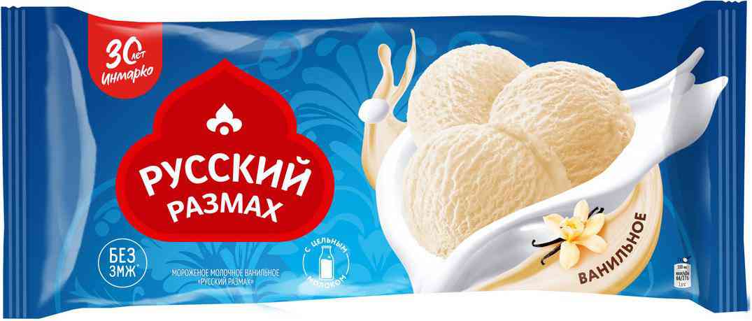 Мороженое молочное Русский размах ваниль
