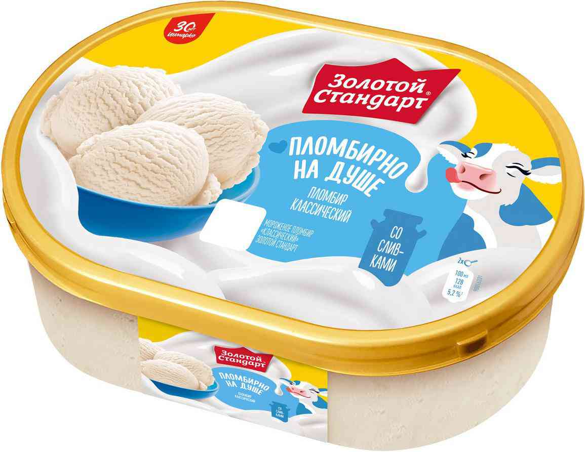 Мороженое пломбир Классический Золотой Стандарт