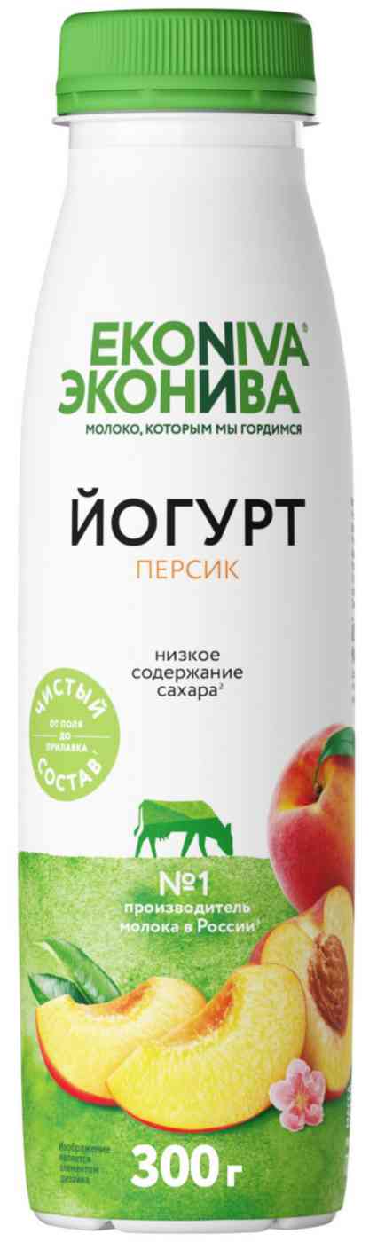 Йогурт питьевой Эконива с персиком 2,5%