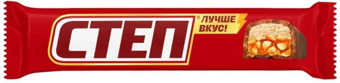 Батончик Степ нуга-арахис-карамель
