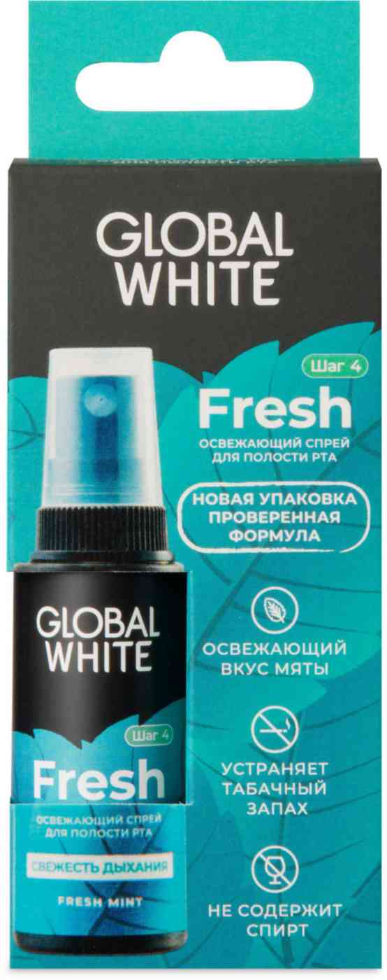 Спрей для полости рта освежающий Global White